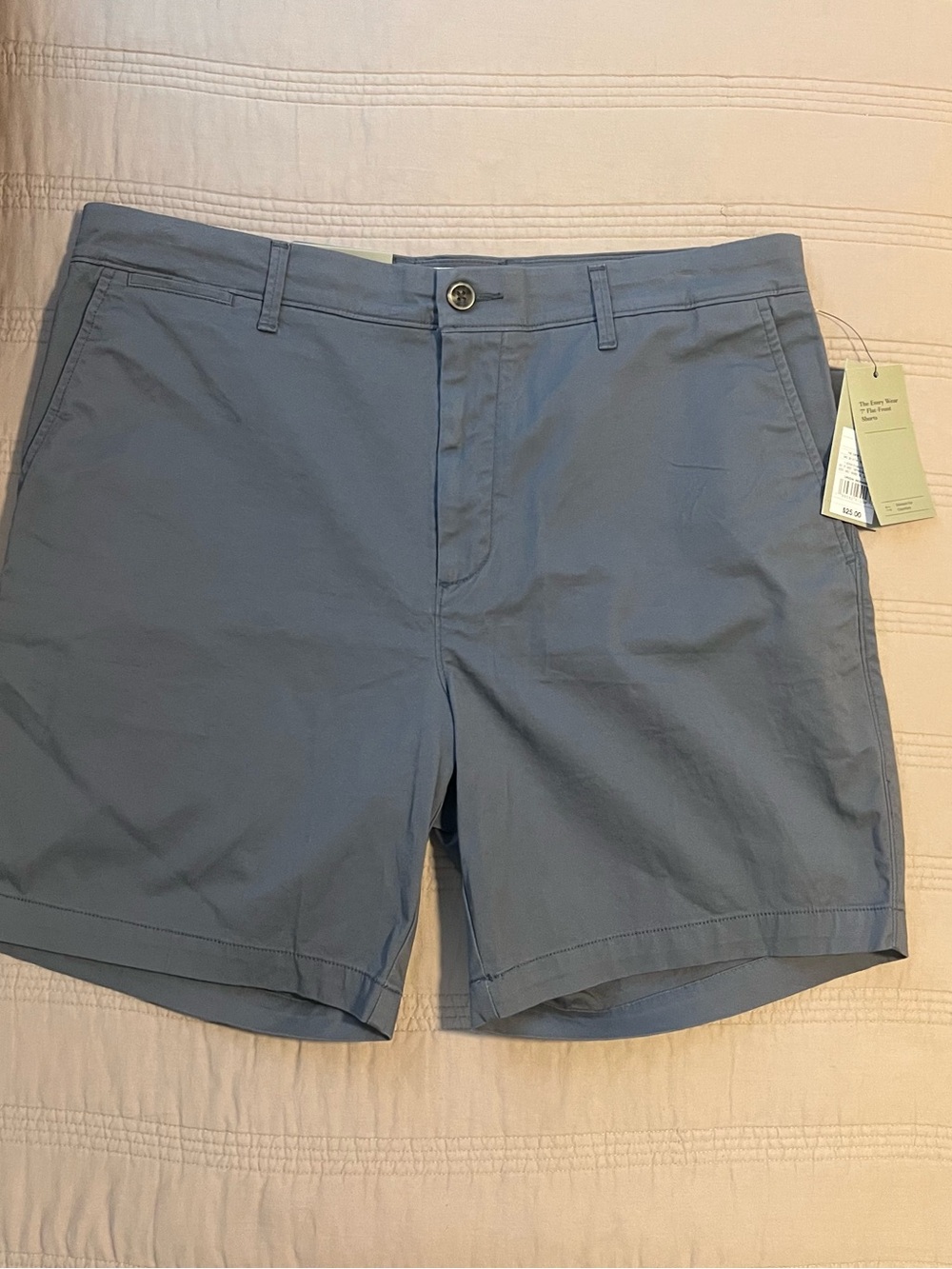 Goodfellow & Co Slate Blue Flat Front Chino Shorts The Every Wear Short 34W